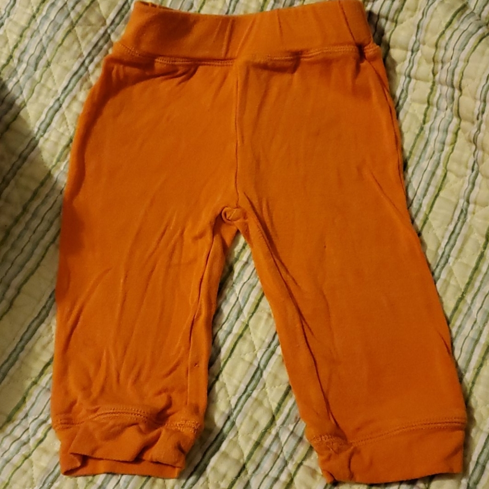 Kickee Pants orange pants 6-12 months